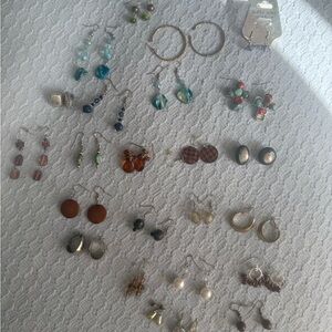 Elegant Gold and Silver Earrings Set